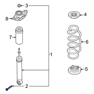 Infiniti OE - Suspension Shock Absorber Bolt
