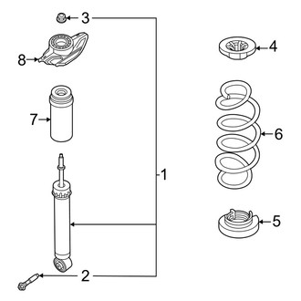 Infiniti OE - Rear Suspension - Shocks & Components (AWD)