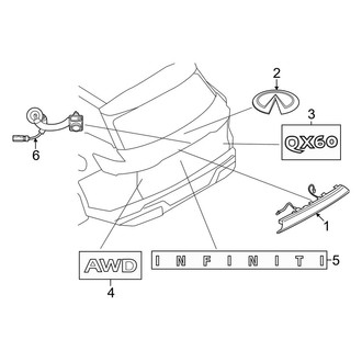 Infiniti OE - Lift Gate - Exterior Trim