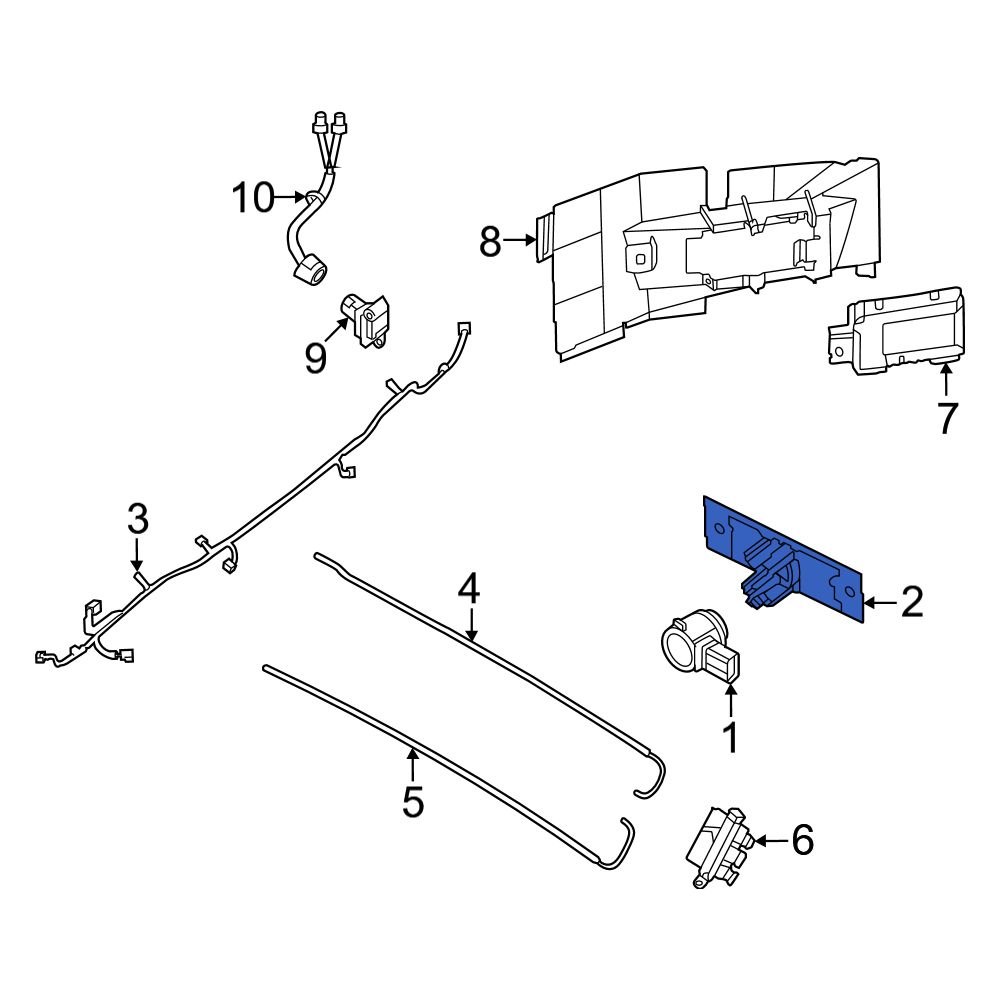 Infiniti OE 285336RB0A - Front Inner Parking Aid Sensor Housing
