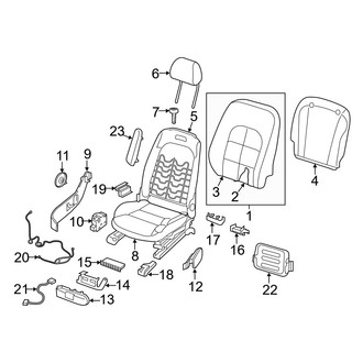 Infiniti OE - Seats & Tracks - Passenger Seat Components (W/O Sport Seat), (Base / Luxury / Premium)