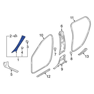 Infiniti OE - Right Body A-Pillar Trim Panel