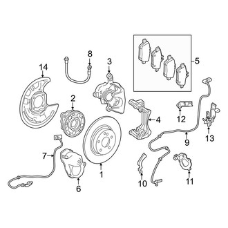 Infiniti OE - Rear Suspension - Brake Components (FWD)