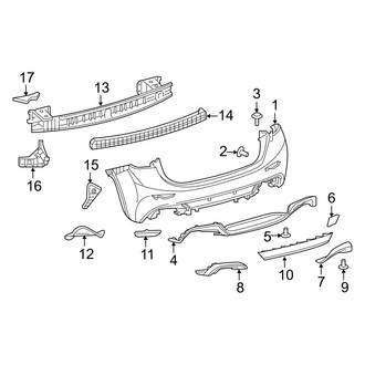Infiniti OE - Rear Bumper - Bumper & Components (With Sport Bumper), (Sport)