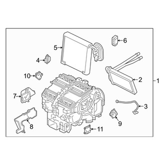Infiniti OE - Air Conditioner & Heater - Evaporator & Heater Components