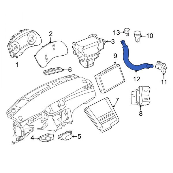 Infiniti OE 277275NA0A Cabin Air Temperature Sensor Aspirator Tube