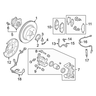 Infiniti OE - Rear Suspension - Brake Components