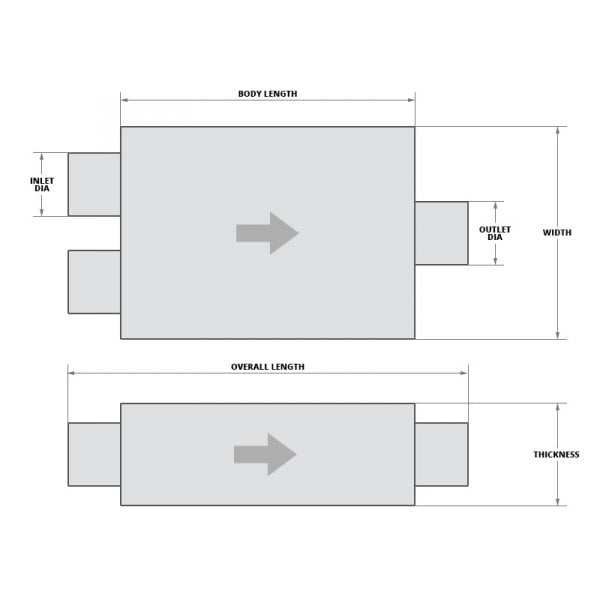 Walker® 21358 - Quiet-Flow™ Aluminized Steel Oval Exhaust Muffler