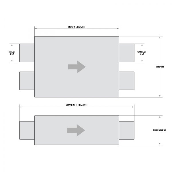 MagnaFlow® - Oval Exhaust Muffler Scheme