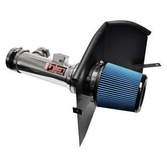 Injen® - PF Series Power-Flow Polished Silver Cold Air Intake System with Blue Filter