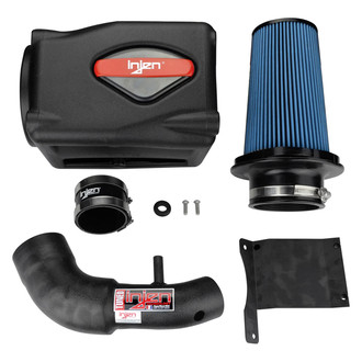 Injen® - PF Series Power-Flow Wrinkle Black Cold Air Intake System with Blue Filter with Rotomolded Air Filter Housing