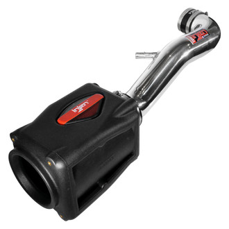 Injen® - PF Series Power-Flow Polished Silver Cold Air Intake System with Red Filter with Rotomolded Air Filter Housing