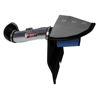 Injen® - PF Series Power-Flow Polished Silver Cold Air Intake System with Blue Filter