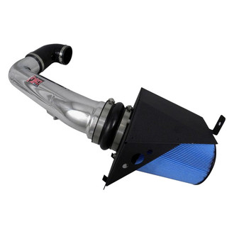 Injen® - PF Series Power-Flow Polished Silver Cold Air Intake System with Blue Filter