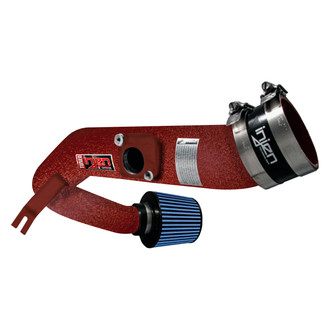Injen® - RD Series Wrinkle Red Cold Air Intake System with Blue Filter