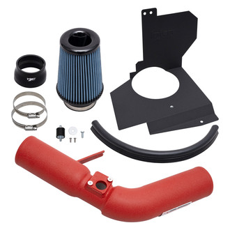 Injen® - SP Series Wrinkle Red Short Ram Air Intake System with Blue Filter
