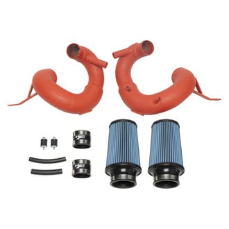 Injen® - SP Series Wrinkle Red Short Ram Air Intake System with Blue Filter