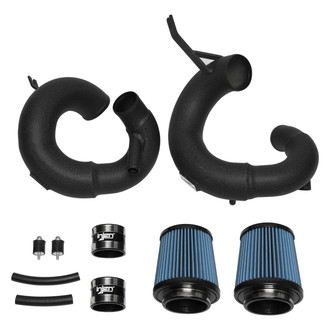 Injen® - SP Series Wrinkle Black Short Ram Air Intake System with Blue Filter