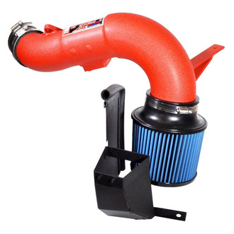 Injen® - SP Series Wrinkle Red Short Ram Air Intake System with Blue Filter and Air Scoop Bracket