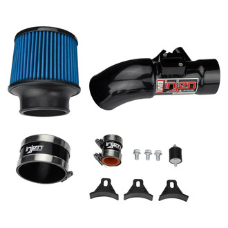Injen® - SP Series Polished Black Short Ram Air Intake System with Blue Filter