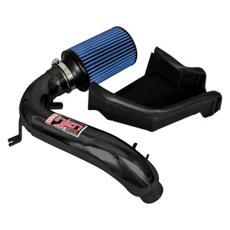 Injen® - SP Series Polished Black Short Ram Air Intake System with Blue Filter with Heat Shield