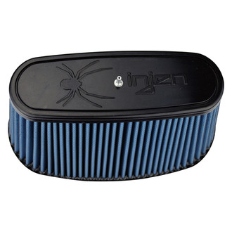 Injen® - SuperNano-Web™ Oval Straight Blue Air Filter (8.725" FIL x 3.94" FIW x 10.375" BOL x 5.59" BOW x 10.375" TOL x 5.59" TOW x 6.3" H)