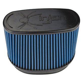 Injen® - SuperNano-Web™ Oval Straight Blue Air Filter (6.7" FIL x 4.55" FIW x 7.7" BOL x 5.7" BOW x 7" TOL x 2.75" TOW x 7.25" H)