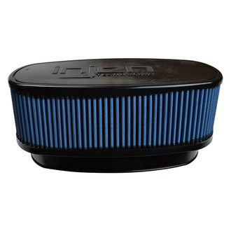 Injen® - SuperNano-Web™ Oval Straight Blue Air Filter (8.725" FIL x 3.94" FIW x 10.375" BOL x 5.59" BOW x 10.375" TOL x 5.59" TOW x 4.2" H)