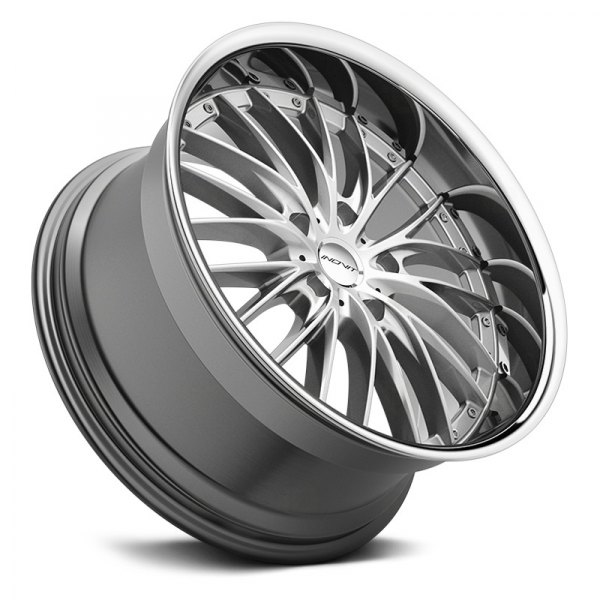 INOVIT® YSM-027 HASTE Wheels - Silver with Chrome Lip Rims