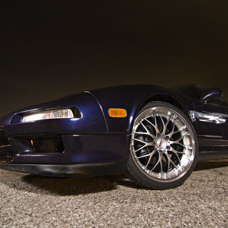Dark Blue Acura NSX with Custom Front Lip - Photo by dan kinzie