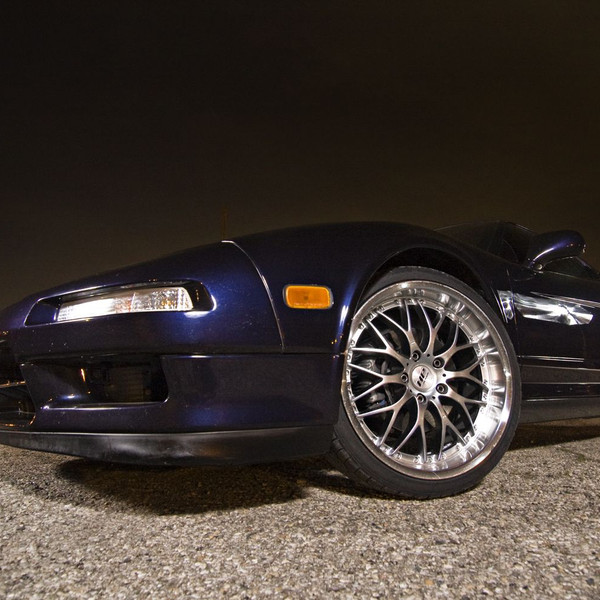 Dark Blue Acura NSX with Custom Front Lip - Photo by dan kinzie