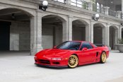 Red Acura NSX Boasting Gold Bottoms