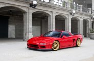 Red Acura NSX Boasting Gold Bottoms