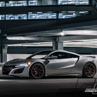 Aftermarket LED Headlights on Silver Acura NSX - Photo by Vorsteiner
