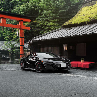 Custom Front Bumper on Black Acura NSX - Photo by Forgiato