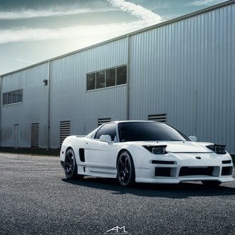 Custom Dark Smoke Headlights on White Acura NSX - Photo by Arlen Liverman