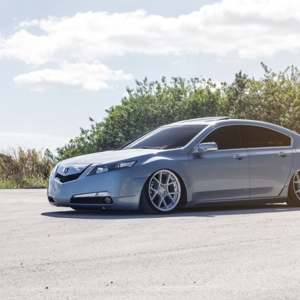 Gray Metallic Acura TL with Aftermarket Front Bumper - Photo by Rotiform