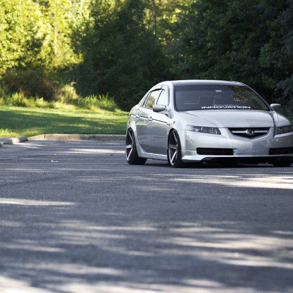 Silver Acura TL with Custom Front Bumper - Photo by Vossen