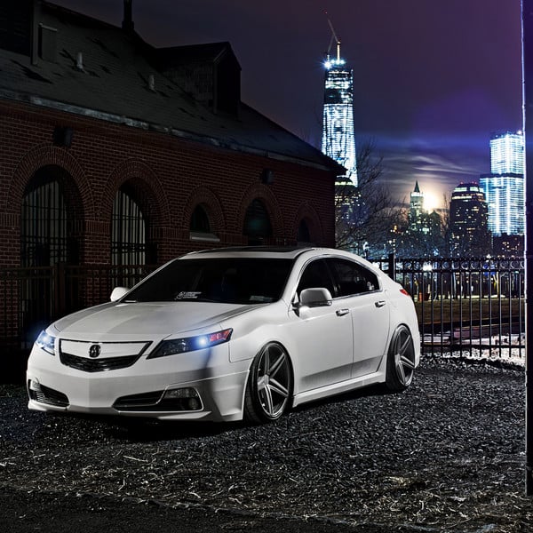 White Acura TL with Custom Body Kit - Photo by Vossen