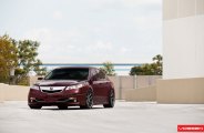 Mahogany Red Acura TL on Gunmetal Vossen Rims