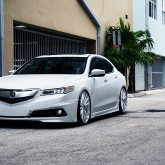 VIP-Style Slammed Acura TLX on Gold Plated Custom Wheels — CARiD.com ...