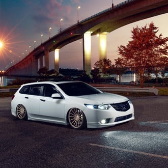 Acura TSX with Aftermarket Side Skirts - Photo by Vossen