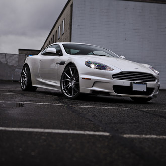 Imposing White Aston Martin DBS Showing Off Anthracite PUR Wheels