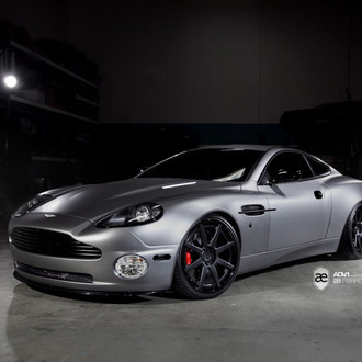 Gray Aston Martin Vanquish with Custom Front Lip - Photo by ADV.1