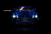 Mirror Polished ADV1 Rims Fitted on Bright Blue Aston Martin Vantage