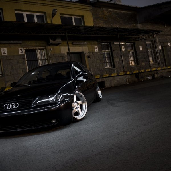 Black Audi A3 with Dark Smoke Headlights - Photo by JR Wheels