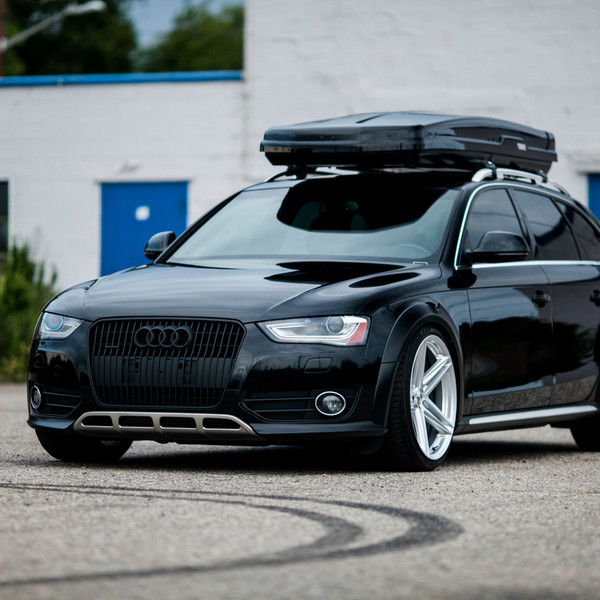 Black Audi A4 with Roof Rack - Photo by Vossen