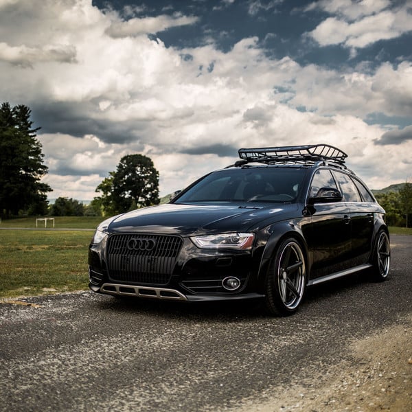 Black Audi A4 with Cargo Basket - Photo by Vossen