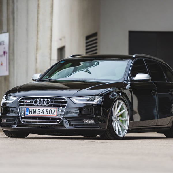 Custom Front Bumper on Black Audi A4 - Photo by Vossen