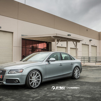 Audi A4 with Aftermarket Front Bumper Cover - Photo by Vossen